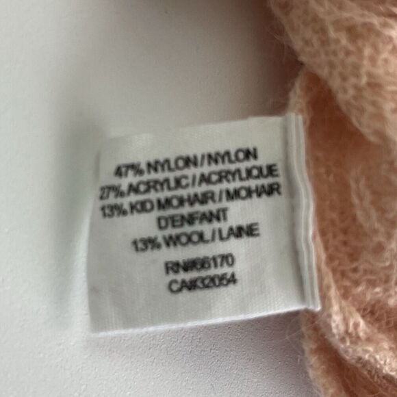 Anthropologie Guinevere Gossamer Mohair Cardigan Sweater S Peach Cottagecore - Picture 11 of 12